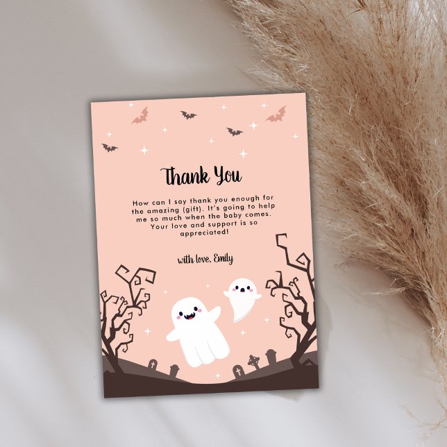 Cute A Little Boo Is Almost Due Baby Shower  Thank You Card (Cute A Little Boo Is Almost Due Baby Shower Thank You Card)