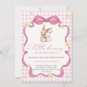 Cute A little Bunny is on the way baby Shower Invi Invitation