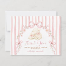 Cute A little lamb baby shower Pink Bow Stripe