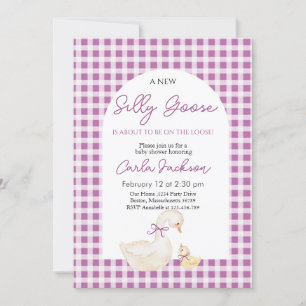 Cute A New Silly Goose Baby Shower Invitation