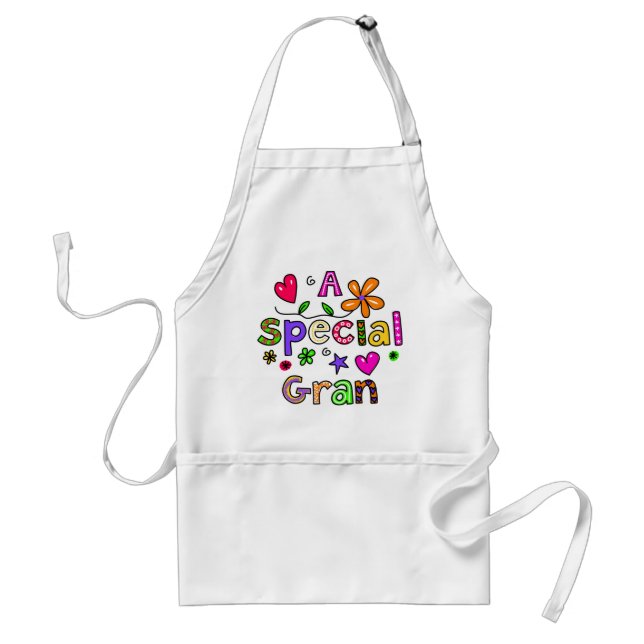 Cute A Special Gran Greeting Text Expression Adult Apron (Front)