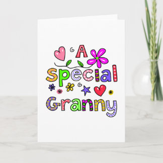 Cute A Special Granny Greeting Text Expression Card