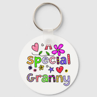 Cute A Special Granny Greeting Text Expression Keychain