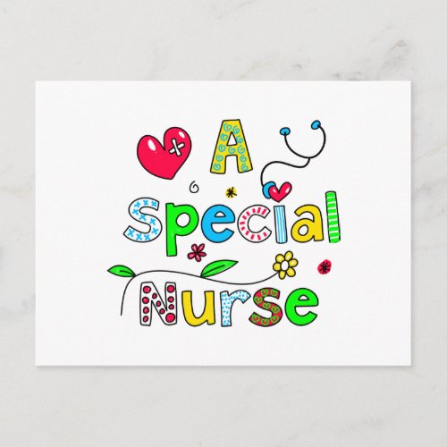 Cute A Special Nurse Greeting Text Expression Postcard