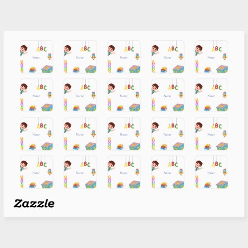 Cute ABC Back to School Name Label for Kids