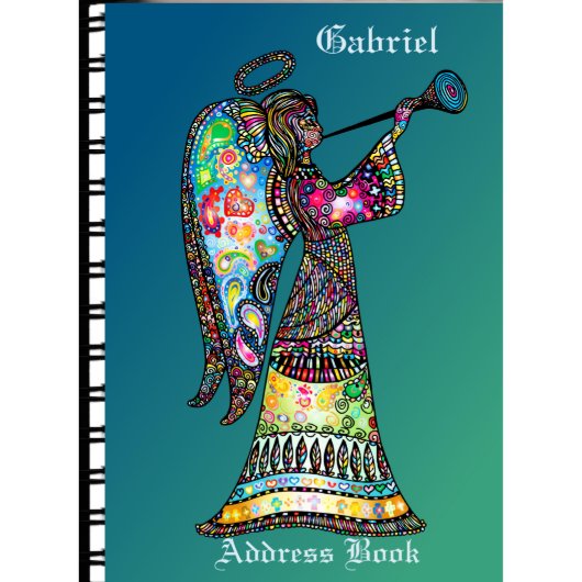 Cute Abstract Angel Telephone Address Book (Front)