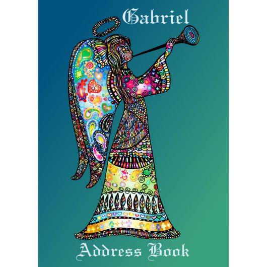 Cute Abstract Angel Telephone Address Book (Front)