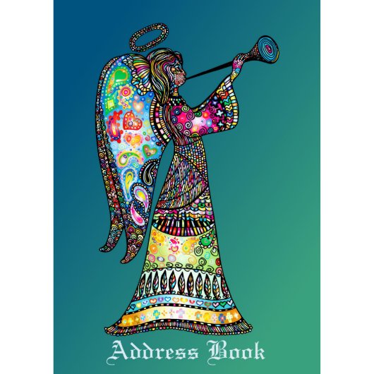 Cute Abstract Angel Telephone Address Book (Front)