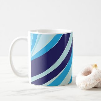 Cute Abstract Blue Diagonal Stripe 