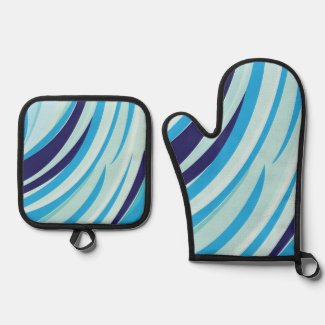 Cute Abstract Blue Diagonal Stripe