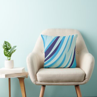 Cute Abstract Blue Diagonal Stripe