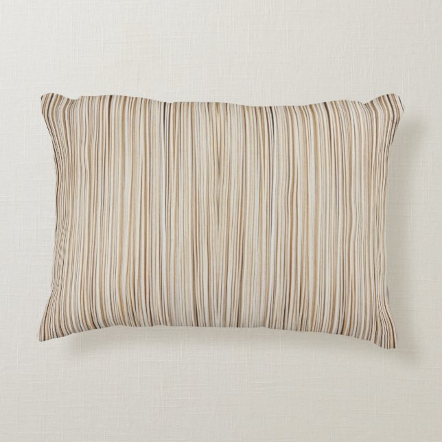 Cute abstract brown lines design accent pillow (Back)