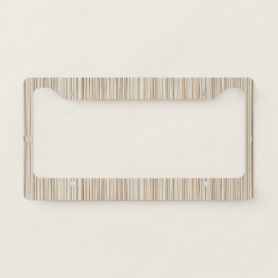 Cute abstract brown lines design license plate frame