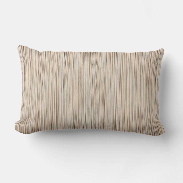 Cute abstract brown lines design lumbar pillow (Front)