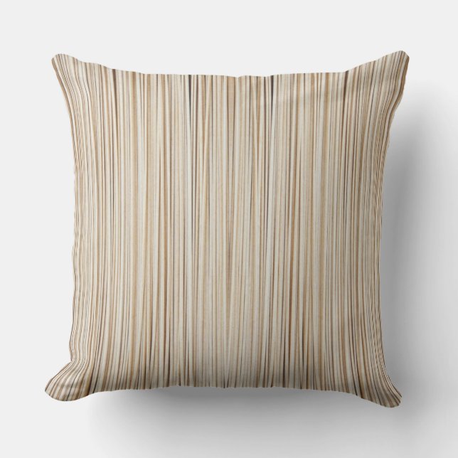 Cute abstract brown lines design throw pillow (Front)