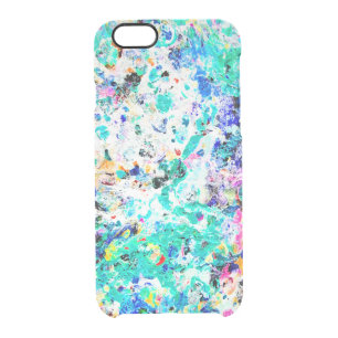 Cute abstract colored painting design clear iPhone 6/6S case