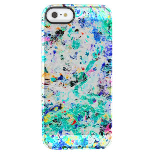 Cute abstract colored painting design clear iPhone SE/5/5s case