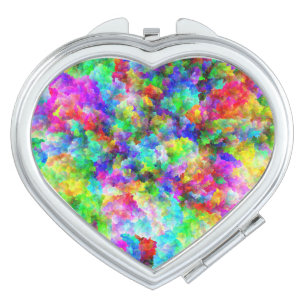 Cute abstract colorful brust texture compact mirror