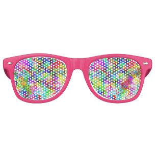 Cute abstract colorful brust texture retro sunglasses