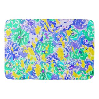 Cute abstract colorful spring flowers