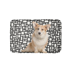 Cute Abstract Corgi Bath Mat