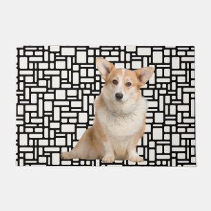 Cute Abstract Corgi Doormat