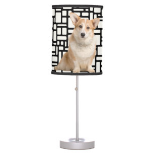 Cute Abstract Corgi Pattern Table Lamp