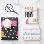 Cute Abstract Doodle Stripes Strokes Wrapping Paper Sheets<br><div class="desc">Introducing our charming "Cute Abstract Doodle" pattern! Bursting with creativity and whimsy, this delightful design is a feast for the eyes. Playful doodles dance across the paper, showcasing a delightful array of shapes and patterns that will add a touch of joy to any gift. From squiggles and swirls to charming...</div>