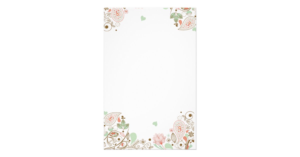 floral stationery paper