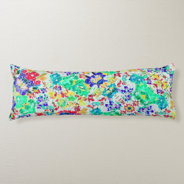 Cute abstract floral pattern body pillow (Front)