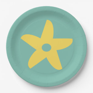 Cute Abstract Flower Paper Napkin Plates