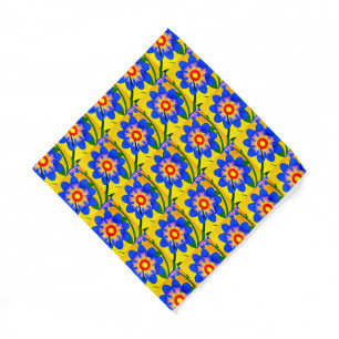 Cute Abstract Flowers Pattern Bandana