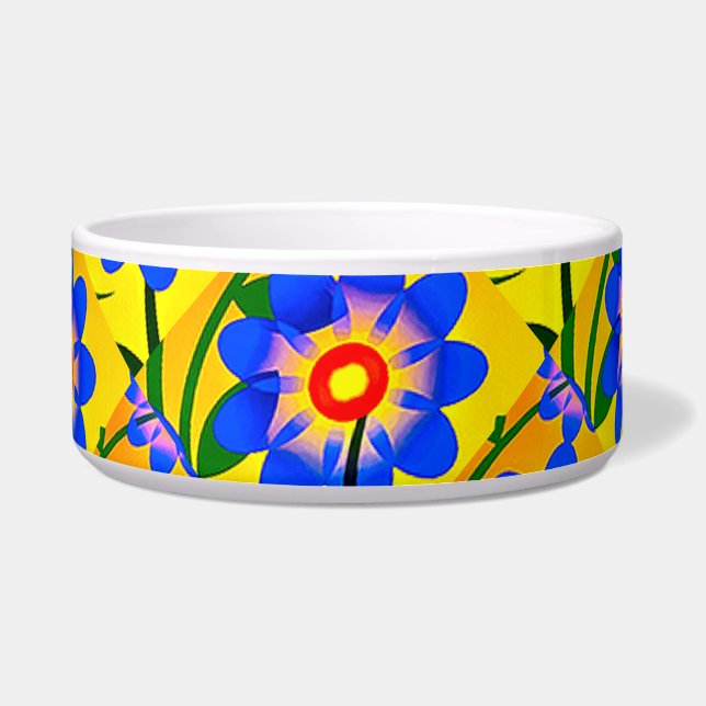 Cute Abstract Flowers Pattern Bowl (Front)