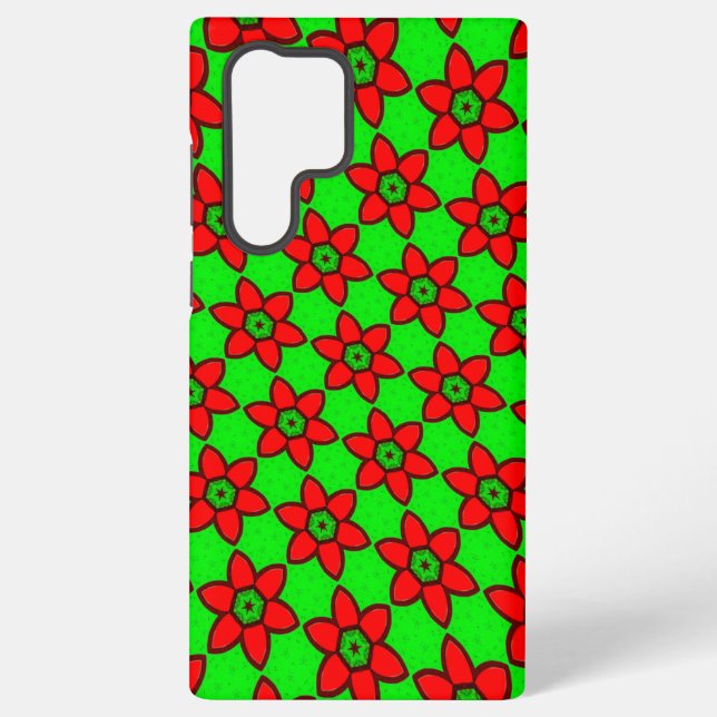 Cute Abstract Flowers Pattern Samsung Galaxy Case (Back)
