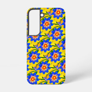 Cute Abstract Flowers Pattern Samsung Galaxy S22 Case
