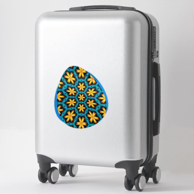 Cute Abstract Flowers Pattern Sticker (Suitcase)