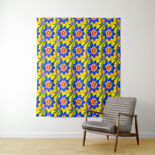 Cute Abstract Flowers Pattern Tapestry