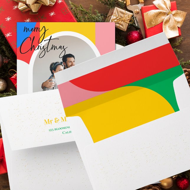 Cute Abstract Geometric Pattern Colorful Christmas Envelope (Cute Abstract Geometric Pattern Colorful Christmas Envelope)