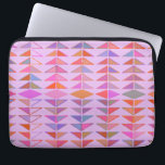 Cute Abstract Geometric Shapes in Lavender Purple Laptop Sleeve<br><div class="desc">A fun geometric painting of colorful abstract triangle shapes on a cute lavender background.</div>