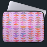 Cute Abstract Geometric Shapes in Lavender Purple Laptop Sleeve<br><div class="desc">A fun geometric painting of colorful abstract triangle shapes on a cute lavender background.</div>