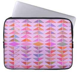 Cute Abstract Geometric Shapes in Lavender Purple Laptop Sleeve