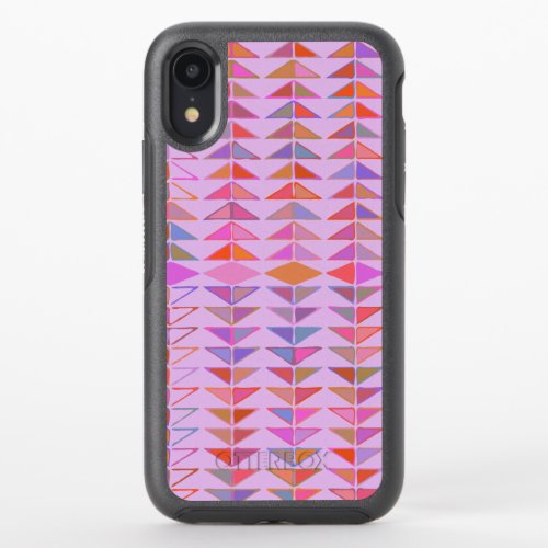 Cute Abstract Geometric Shapes in Lavender Purple OtterBox Symmetry iPhone XR Case