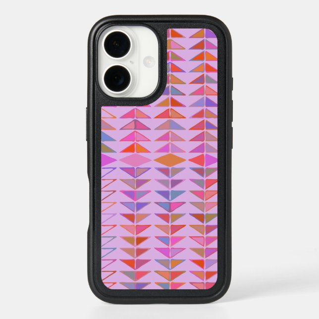 Cute Abstract Geometric Shapes in Lavender Purple Otterbox iPhone Case (Back)