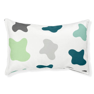 Cute abstract minimalist pattern cat green blue pet bed