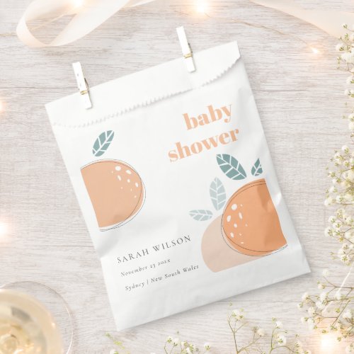 Cute Abstract Orange Fruity Bold Baby Shower Favor Bag