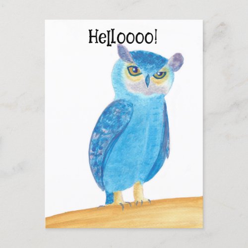 Cute Abstract Owl Custom Postcards