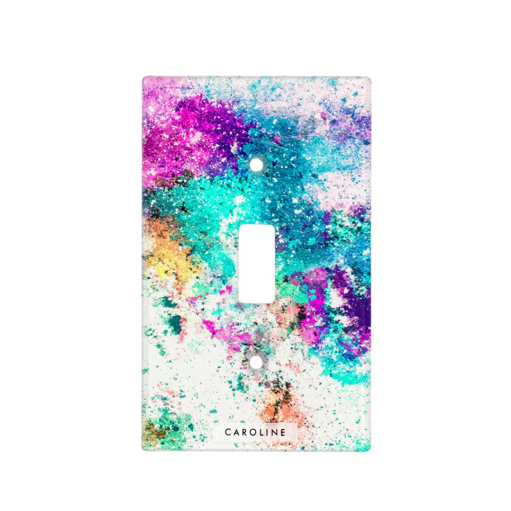 Cute Abstract Painting Light Switch Cover | Zazzle