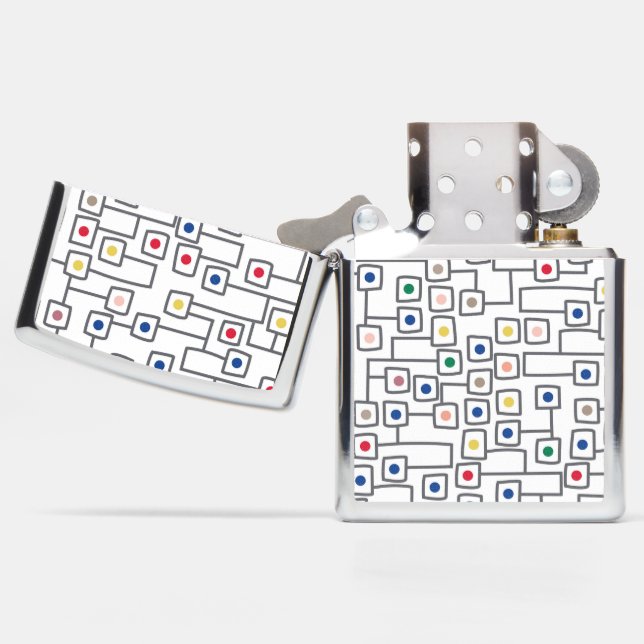 Cute Abstract pattern Zippo Lighter (Opened)