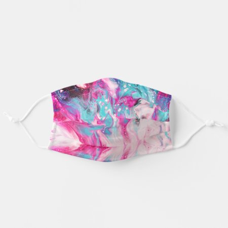 Cute Abstract Pink Blue Tie Dye Art Colorful Cool Cloth Face Mask