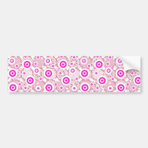 Cute abstract pinky dots patterns bumper sticker